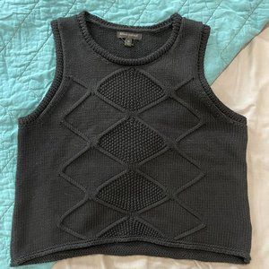Banana Republic Black Chunky Knit Sleeveless Sweater Sweater Vest XL